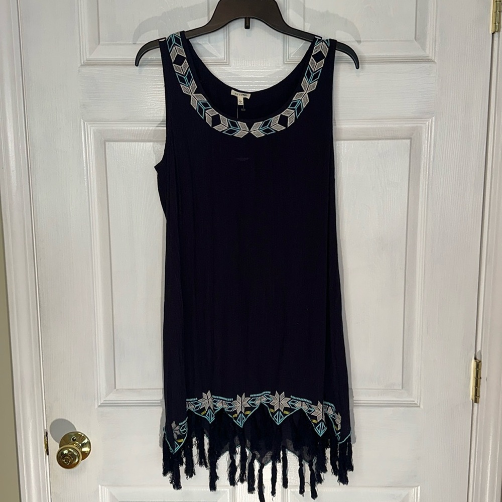 New! En crème Aztec print mini dress or cover-up